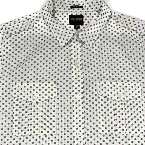 SOLD - GRAILED Guess Mini Geo Military Short Sleev - Picture 4 of 7